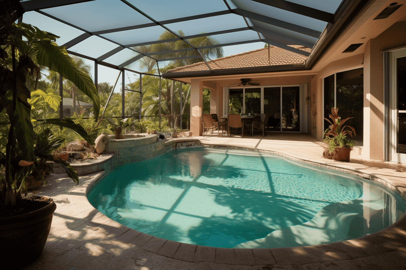 Illustrative Bradenton, Florida home with a residential pool for a pool renovation and repair page