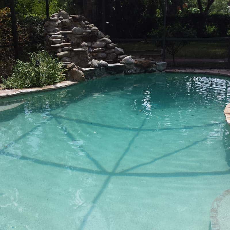 On Time Pool Service and Cleaning and Repair - Pool Waterfall After Blue Cleaning Service No Algae - Sarasota