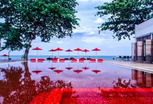 A beachfront hotel in Koh Samui, Thailand